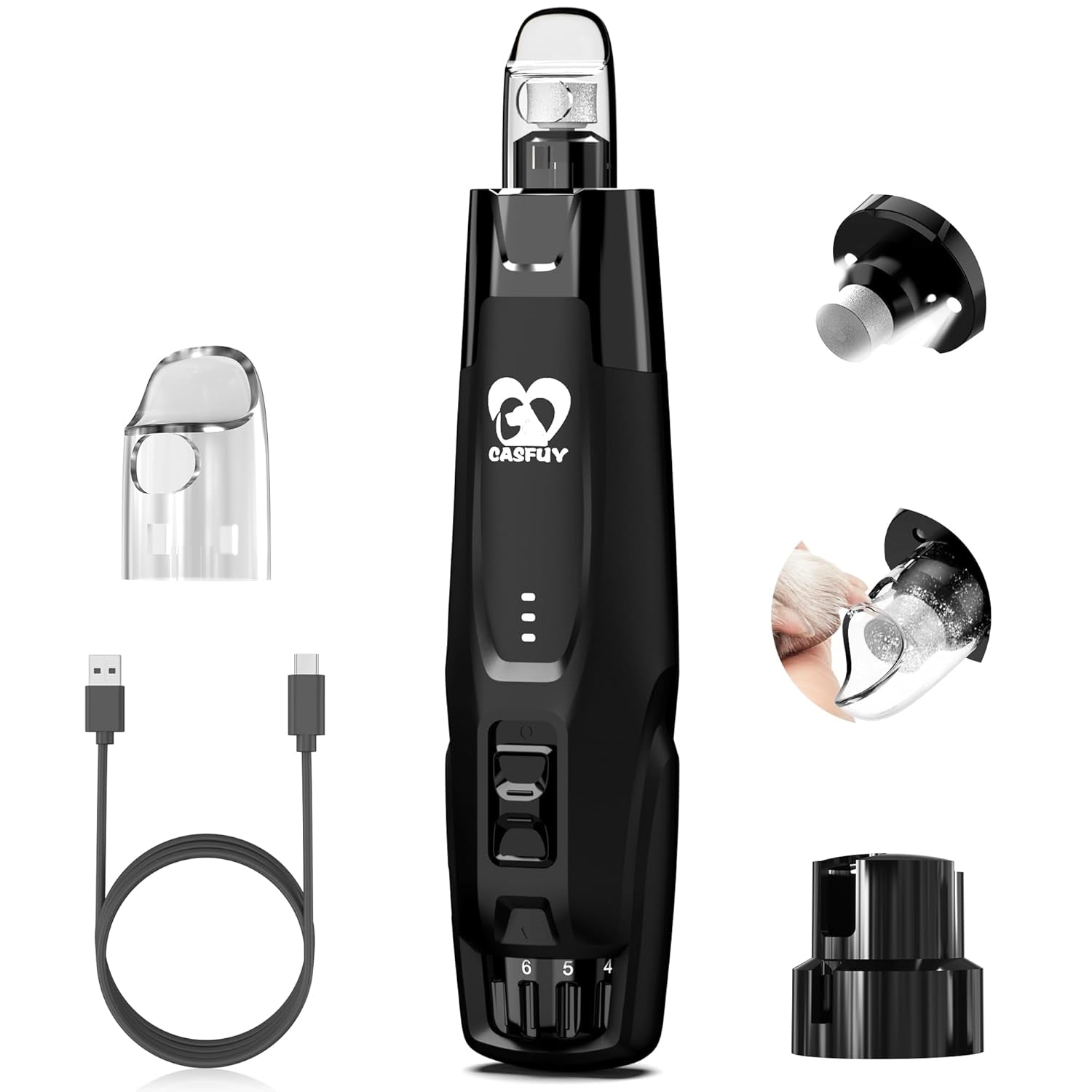 casfuy-new-6-speed-dog-nail-grinder-50-more-power-dog-nail-trimmers-with-2-led-lights-quiet-7h-running-time-electric-pet-nail-grinder-file-toenail-grinder-for-large-medium-small-dogs-cats-db