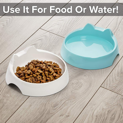 Catguru Whisker Stress Free Cat Water Bowl, Reliefs Whisker Fatigue, Wide Cat Dish, Non Slip Pet Feeding Bowl, Shallow Pet Food Water Bowls, Non Skid Bowls for Cats (Marshmallow)4