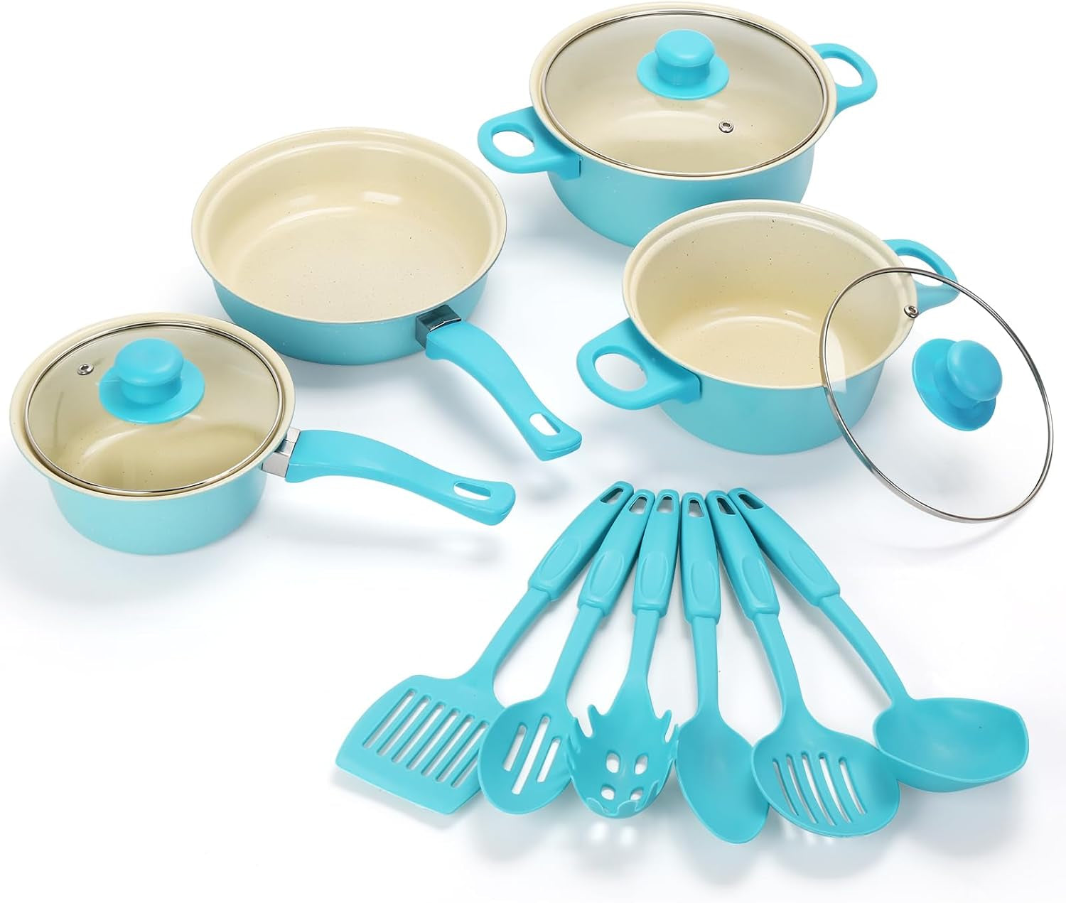 non-stick-cookware-set-13-piece-set-portable-lightweight-cast-iron-pots-and-pans-with-glass-lids-and-nylon-utensils-outdoor-camping-picnic-travel