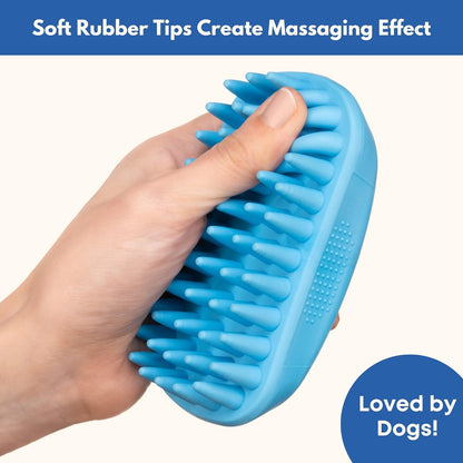 Rubber Curry Brush Dog for Short Haired Dogs - Soft & Gentle Deshedding Brush - Use Wet as Bath Brush or Dry for Grooming Loose Hair5