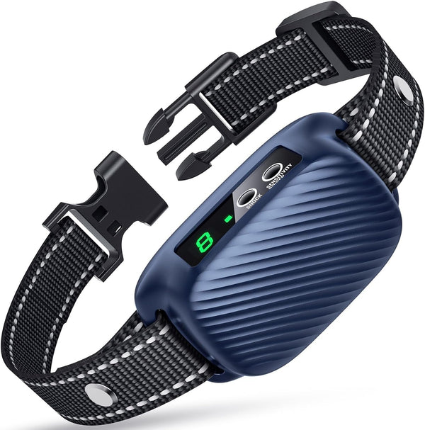 Dog Bark Collar, Automatic Bark Collar with 8 Sensitivity Levels,Smart Waterproof No Bark Collar with Beep Vibration Modes, Rechargeable anti Barking Collars for Large Medium Dogs-K041