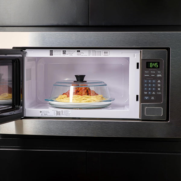 Tall Glass Microwave Splatter Cover - Cool Touch Easy Grip Handle | Durable Borosilicate Glass, Plastic Free, Lead & BPA Free, Dishwasher Safe, Dual Steam Vents, Clear Food Plate Guard Lid8