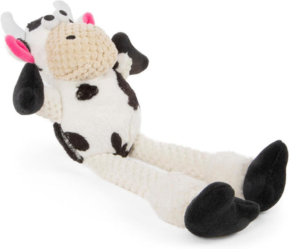 Godog Checkers Fat Rooster Squeaky Plush Dog Toy, Chew Guard Technology - White, Large12