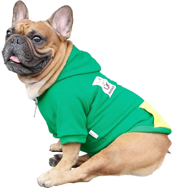 Ichoue French Bulldog Frenchie Clothes Hoodies for Dogs Pug English Boston Terrier Bully Pitbull Corgi Sweatshirt Sweater Clothing - Khaki/Xlarge8