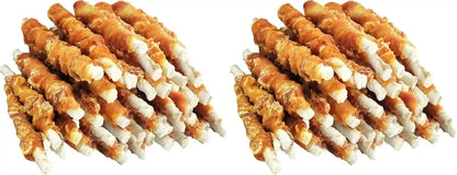 MON2SUN Dog Treats, 5 Inch Chicken Wrapped Rawhide Sticks, 14.11 Oz | Long-Lasting Chew Engagement, Dental-Friendly Chewing Support, Sized for Puppies and Small Dogs15