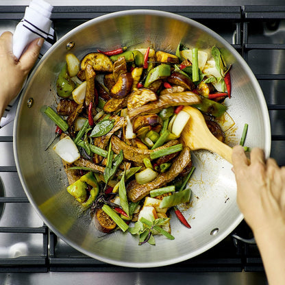 Kitchenaid 5-Ply Clad Stainless Steel Induction Wok Pan, 15-Inch, Polished Stainless Steel6