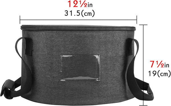 Dutch Oven Carry Bag for 10 Inch Cast Iron Casserole Carrier - Dark Grey2