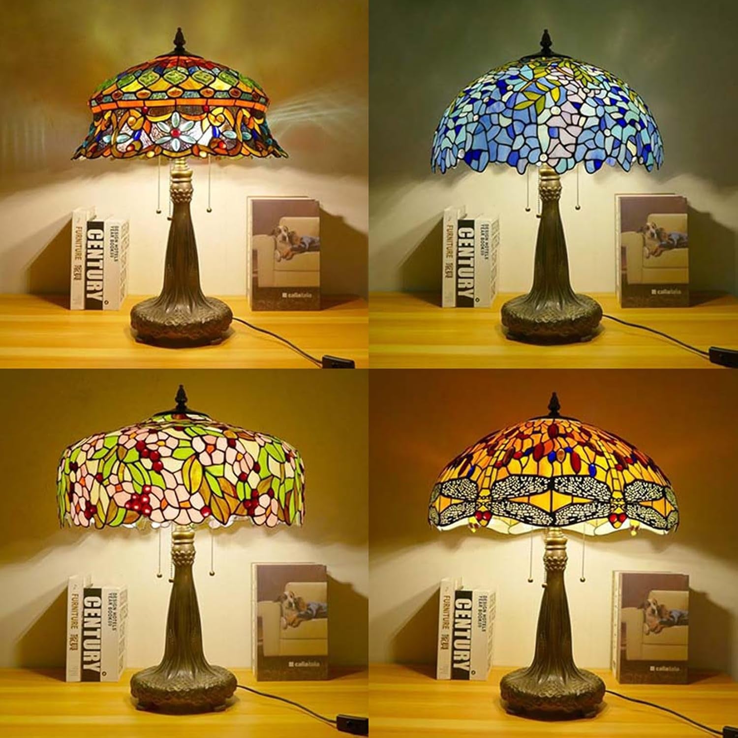 table-lamp-base-replacement-only-for-20-inch-tiffany-style-stained-glass-lampshade-pole-height-27-inch-bronze-finished-alloy-desk-lights-base-with-3-lights