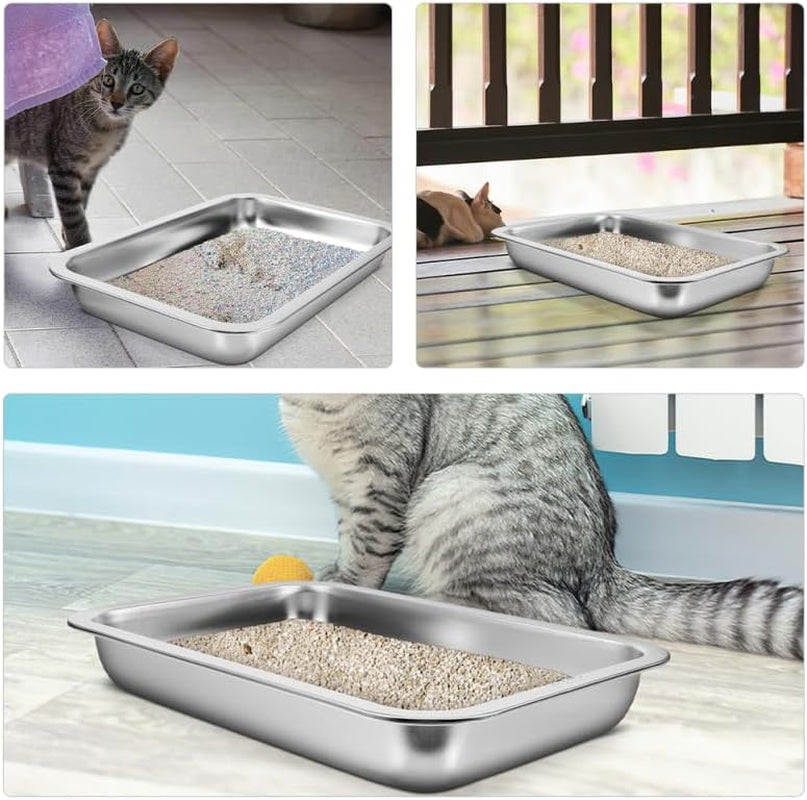 inoomp-stainless-steel-cat-litter-box-open-design-large-metal-litter-pan-easy-to-clean-portable-kitten-tray-for-cats-and-small-pets