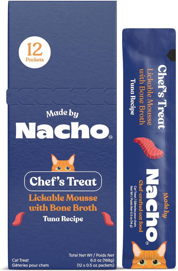 Made by Nacho Lickable Cat Treats Mousse Tubes 12 Count with Bone Broth Chicken Recipe (.5 Oz) No Grains, Corn, Wheat or Soy11