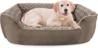 JOEJOY Rectangle Dog Bed for Large Medium Small Dogs - Washable Orthopedic Sofa Bed, Soft Breathable Puppy & Pet Cuddler, Durable Calming Dog Bed with Anti-Slip Bottom, Multiple Sizes, Beige28