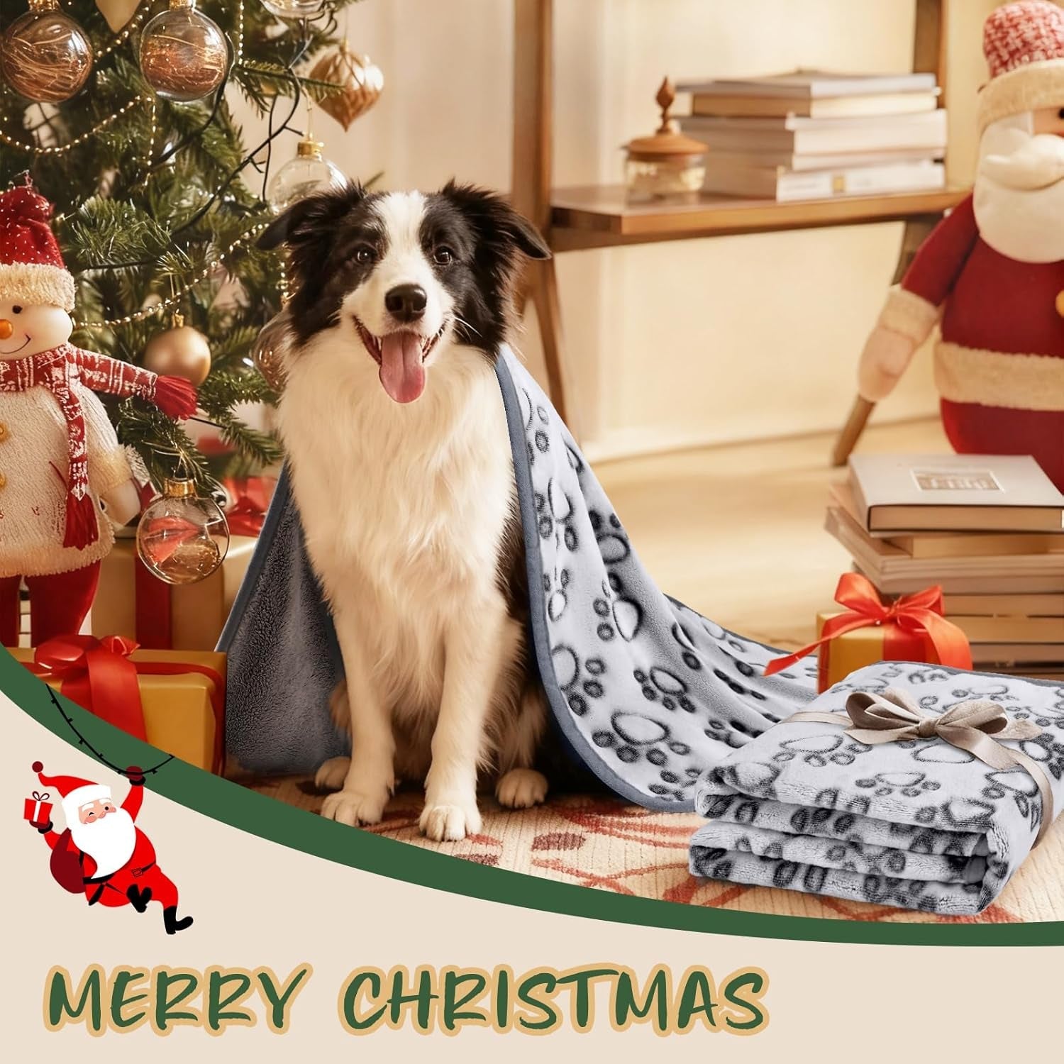 luciphia-fluffy-paw-print-dog-blanket-large-medium-small-soft-fleece-throw-300gsm-cozy-blanket-for-crate-couch-car-bed-a-puppy-cat-essential-and-dog-gift-for-pet-parents-grey-30x20