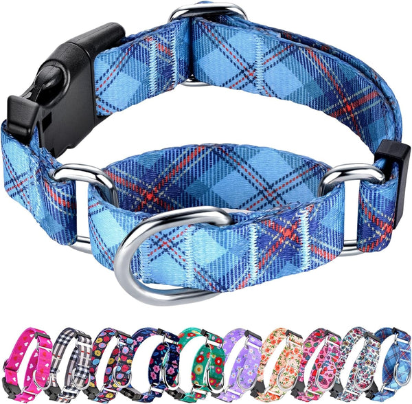 Hikiko Martingale Collar for Dogs Adjustable Soft Nylon Dog Collars with Cute Patterns for Small Medium Large Dog（Pink Butterfly,Medium）15