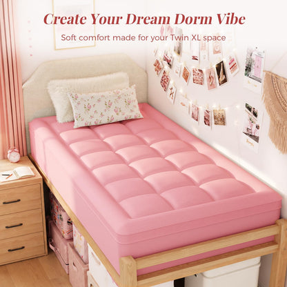 Twin XL Dorm Room Essentials 3 Inch Memory Foam Mattress Topper | College Dorm Essentials for Girls, Dual Layer 2 Inch Cooling Foam Pad, 2 Inch Soft Pillowtop, Relief Support5