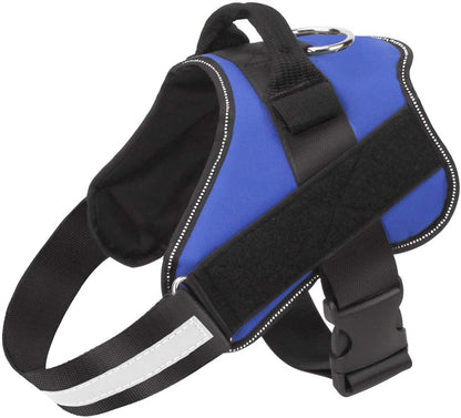 Dog Harness, No-Pull Reflective Dog Vest, Breathable Adjustable Pet Harness with Handle for Outdoor Walking - No More Pulling, Tugging or Choking (Blue, S)1