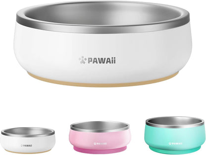 Pawaii Dog Bowl, 34 Oz Stainless Steel Food and Water Bowl, ID Tag, 1 Pack | Double-Wall Design,Non-Slip Rubber Base,Dishwasher Safe,Smooth Open Design, Not a Slow Feeder,Easy-Rinse Interior16