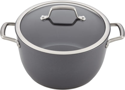 Accolade Forged Hard Anodized Nonstick Pots & Pans - Induction Cookware Set - 12 Piece - Moonstone Gray13