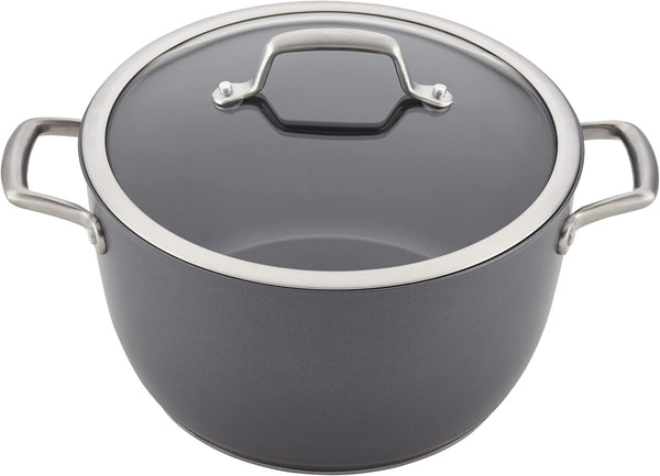 Accolade Forged Hard Anodized Nonstick Pots & Pans - Induction Cookware Set - 12 Piece - Moonstone Gray13