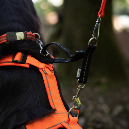 Herm. Sprenger Adjustable Coupling Strap – Reflective Nylon 2-Way Dog Leash Coupler with Nickel-Plated Swivel Clip – Safety Backup Strap for Prong & Flat Collars (Red)6
