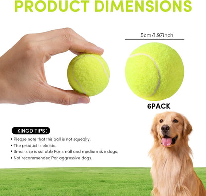 ZIYIZE Mini Tennis Balls, 6 Pack 2 Inch Dog Tennis Balls, Easy Catching Pet Playing Ball for 2 Inch Dog Ball Launcher4