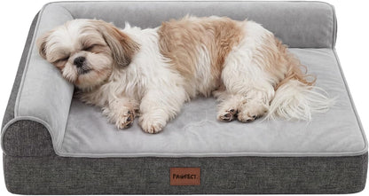 Pawfect Orthopedic Dog Bed for Small, Medium & Large Dogs, Memory Foam Pet Bed with 3 Waterproof Covers, Washable Removable Velvet Cover, Supportive Bolsters, Non-Slip Base (Medium: 32.5"X24.5"X7.5")9