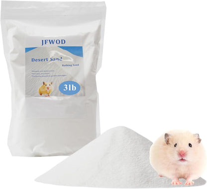 Hamster Bath Sand, 3Lb Dust Free Desert Sand or Potty Litter Sand for Hamster Chinchillas Gerbil Syrian Mice Small Animals(Beige)11