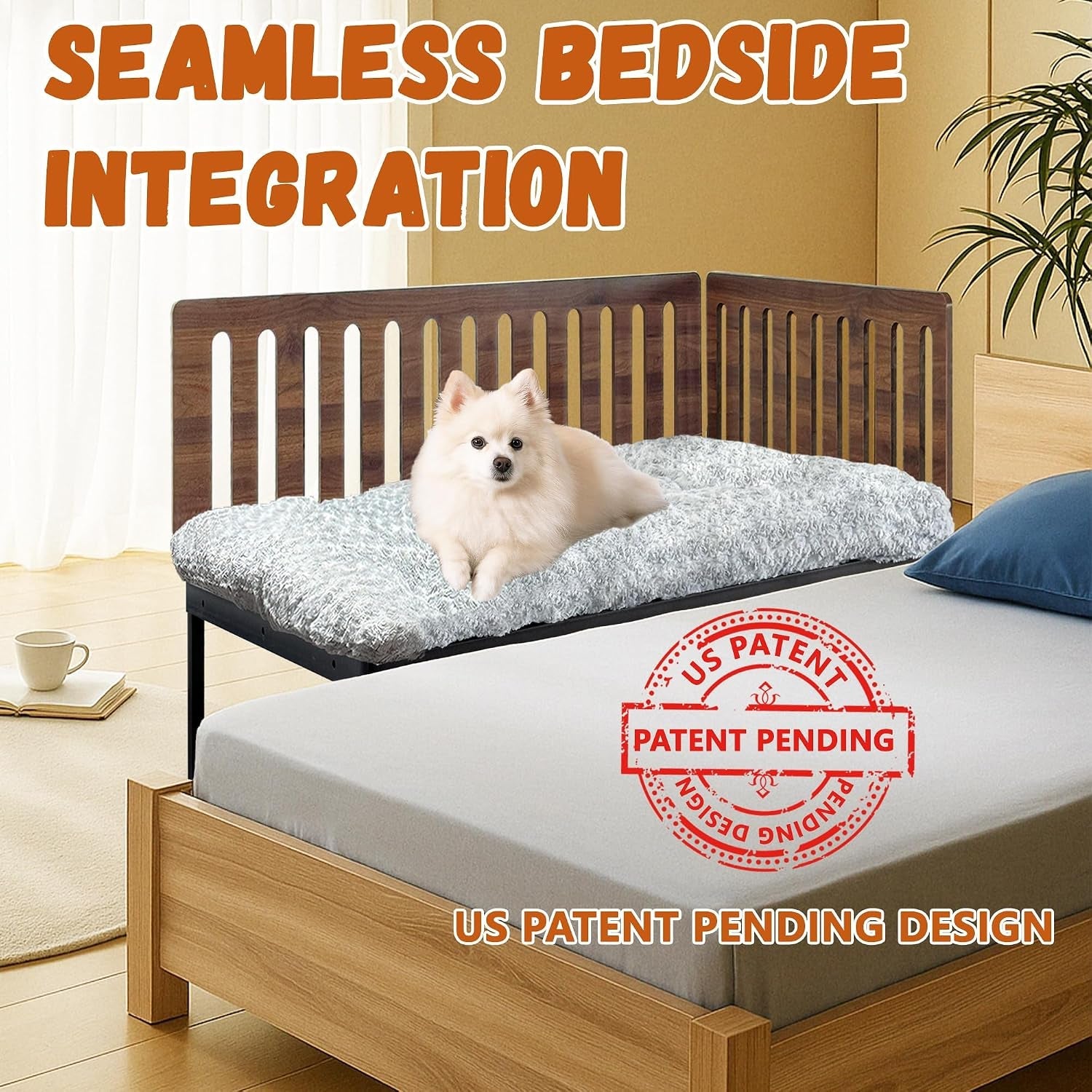 beside-dog-bed-2-panels-adjustable-height-dog-bunk-beds-25-5-x18-metal-dogs-bed-frame-with-cushion-medium