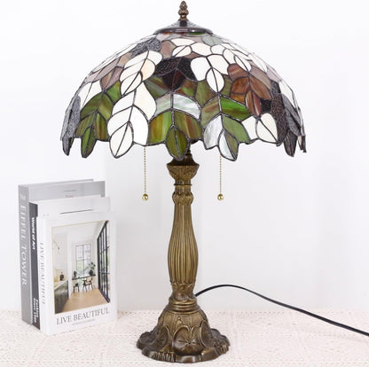 Table Lamp Base Replacement Only (C(W 6 .5 H 24 Inch)) | Fit for 12, 14, 16, 18 Inch Tiffany Style Stained Glass Lampshade, Dark Bronze Finish, Resin, Pull Chain Switch9