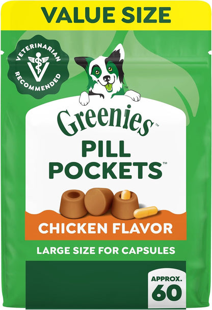 Greenies Pill Pockets Large Size Dog Treats, Peanut Butter, 15.8 Oz | Vet-Recommended, Capsule Size, Low Calorie, Odor Masking, Stress- and Mess-Free Medication Experience14