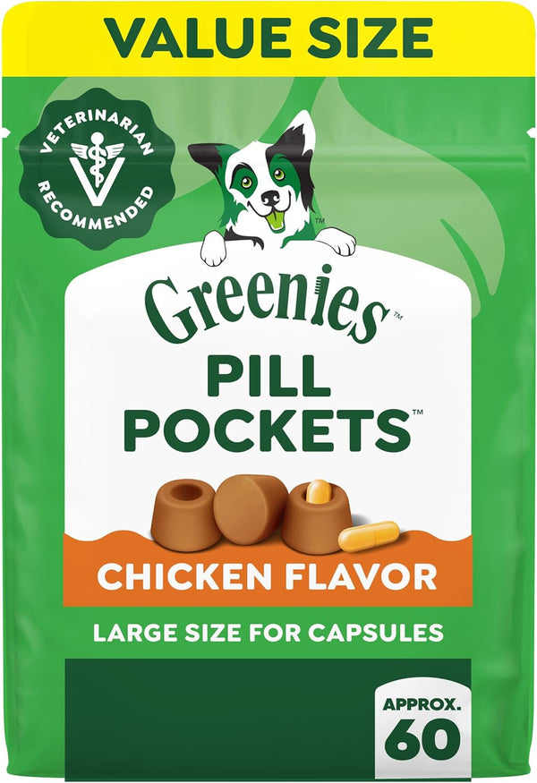 Greenies Pill Pockets Large Size Dog Treats, Peanut Butter, 15.8 Oz | Vet-Recommended, Capsule Size, Low Calorie, Odor Masking, Stress- and Mess-Free Medication Experience14