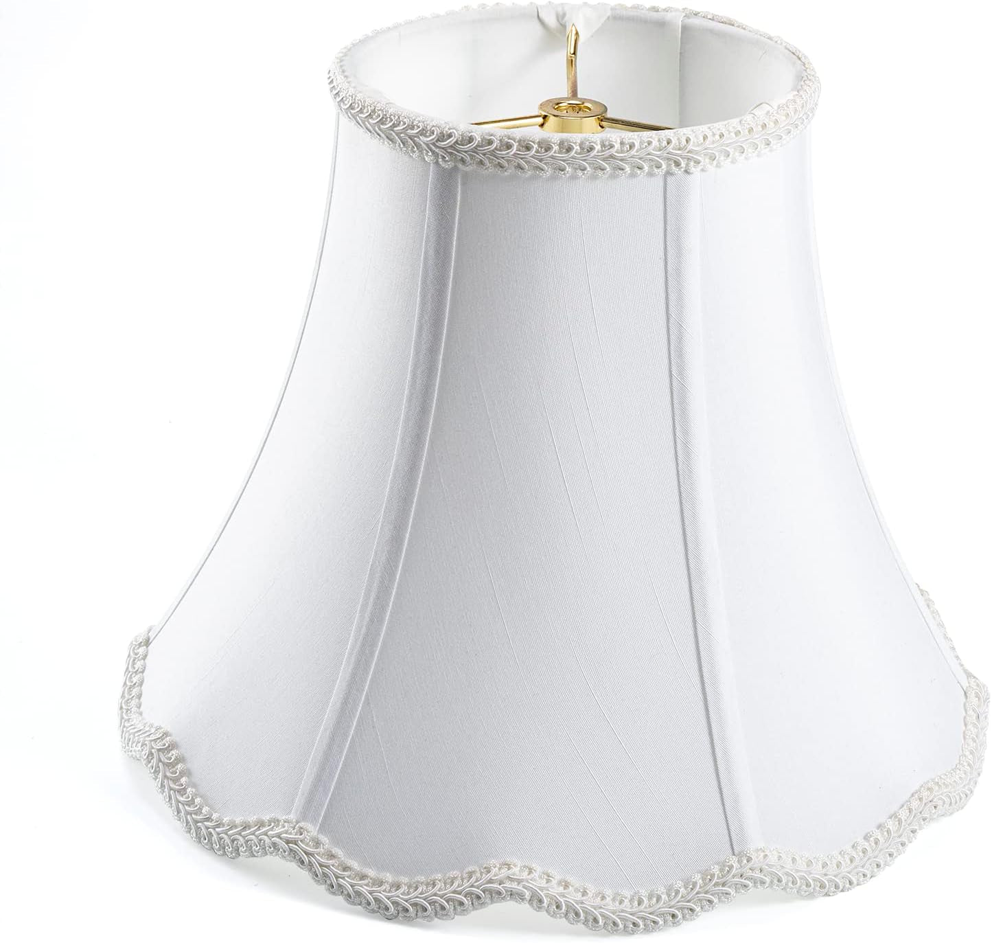 white-bell-lampshade-5x10x8-solid-lamp-shade-pack-1-harp-set-included-scalloped-lampshade-double-layers-polyester-fabric-softback-no-assembling-for-item-itself-is-required
