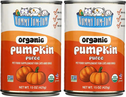 Nummy Tum Tum Organic Pumpkin for Dogs & Cats, 15 Ounce (Pack of 12) | USA Grown Pumpkins, Supports Healthy Digestion for Cats & Dogs, Great for Food Toppers, Treats, & Recipes11