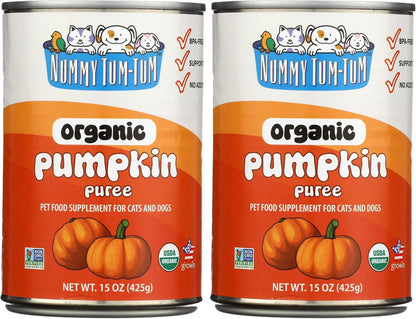 Nummy Tum Tum Organic Pumpkin Puree for Pets, 15 Oz (Pack of 12) | USA Grown Pumpkins, Supports Healthy Digestion for Cats & Dogs, Great for Food Toppers, Treats, & Recipes11