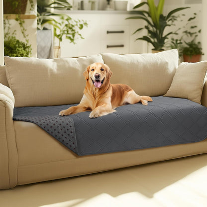 Luciphia 100% Waterproof Couch Cover Blanket for Dogs Anti-Slip Pet Couch Protector Sofa Mat Puppy Cat Blanket with Non-Slip Bottom, Navy Blue, 30X70 Inch16