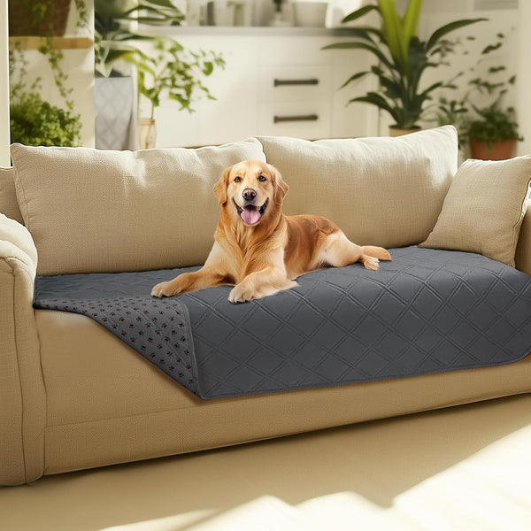 Luciphia 100% Waterproof Couch Cover Blanket for Dogs Anti-Slip Pet Couch Protector Sofa Mat Puppy Cat Blanket with Non-Slip Bottom, Navy Blue, 30X70 Inch16