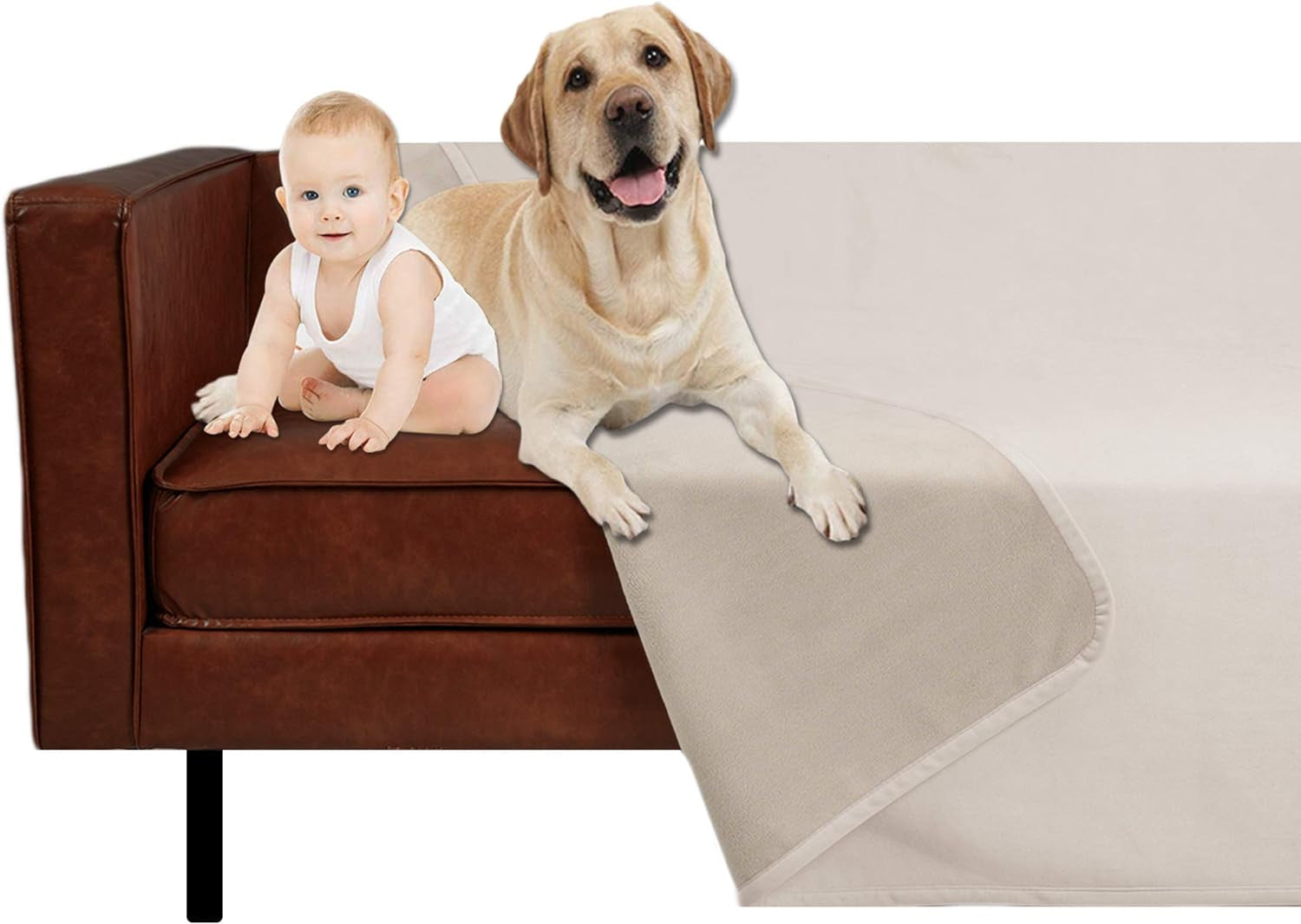 ameritex-pet-bed-blanket-reversible-100-waterproof-velvet-super-soft-for-sofa-and-bed-82x102-inches-cream-sand