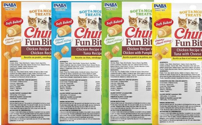 INABA Churu Fun Bites for Cats, Soft & Chewy Baked Chicken Wrapped Filled Cat Treats with Taurine, 0.42 Ounces Each Tetra, 12 Tetras, 4 Flavor Variety Pack2