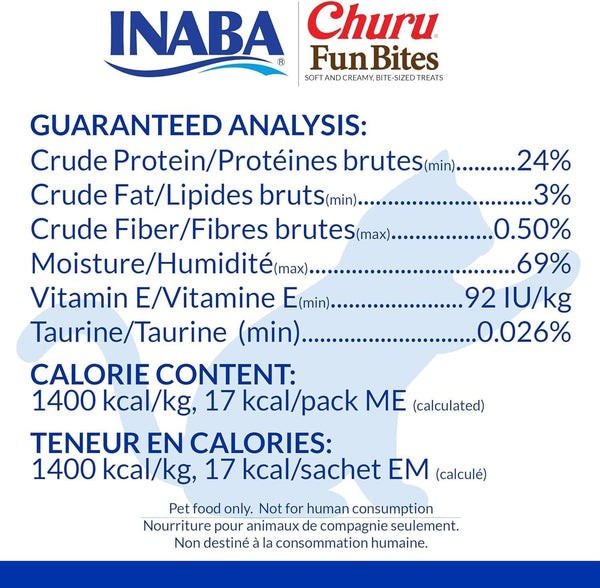 INABA Churu Fun Bites for Cats, Soft & Chewy Baked Chicken Wrapped Filled Cat Treats with Taurine, 0.42 Ounces Each Tetra, 12 Tetras, 4 Flavor Variety Pack7