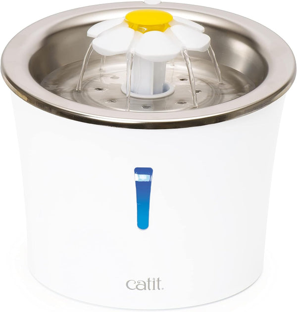 Catit Flower Fountain with Triple Action Filter, Cat Drinking Water Fountain, 3 L, Green | Cat Drinking Water Fountain15