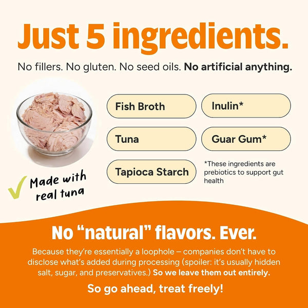 Joyfull Lickable Cat Treats with Prebiotics – Wild-Caught Tuna Squeeze Treats – Supports Digestive Health – 24 Tubes (0.5 Oz Each)3