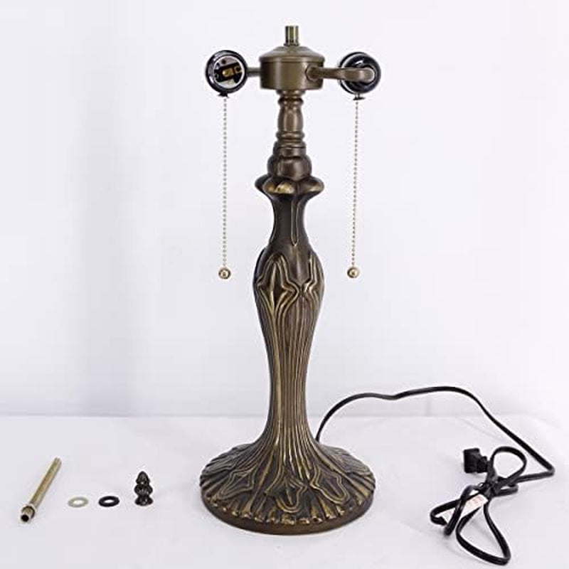 table-lamp-base-replacement-only-with-6pcs-bulb-wide-6-5-height-24-inch-fit-for-12-14-16-18-inch-tiffany-style-stained-glass-lampshade-dark-bronze-finish-metal-pull-chain-switch