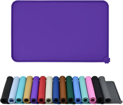 Reopet Silicone Pet Feeding Mat - Waterproof & Non-Slip Dog Cat Placemat | High Raised Edges Prevent Food & Water Spills to Protect Floors, Easy to Clean, Fit for Dog Cat Bowls12