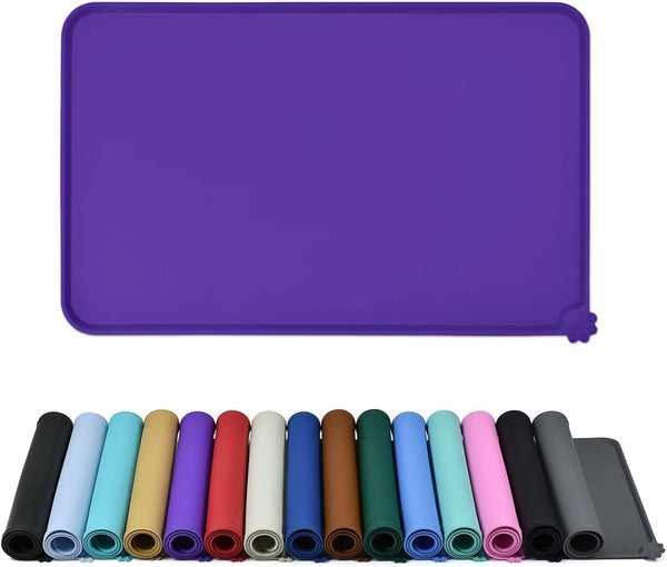Reopet Silicone Pet Feeding Mat - Waterproof & Non-Slip Dog Cat Placemat | High Raised Edges Prevent Food & Water Spills to Protect Floors, Easy to Clean, Fit for Dog Cat Bowls12