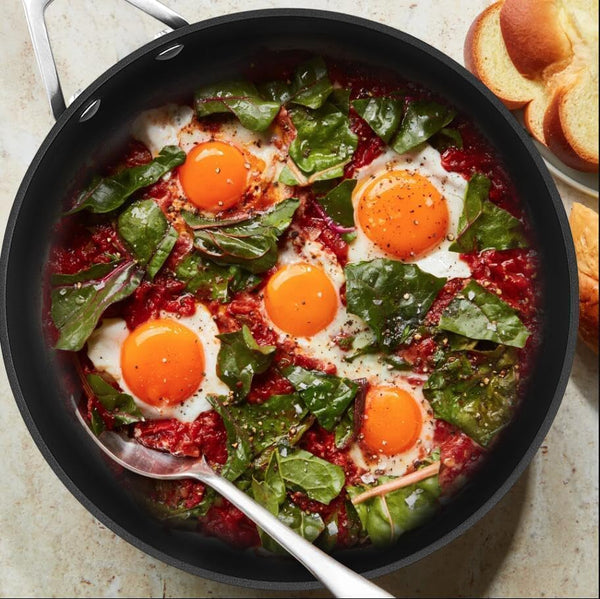 3 QT Nonstick Saute Pan with Lid, 9.5 Inch Induction Deep Frying Pan | Non Toxic, Even Heating, Easy Clean, Suitable for Gas & Electric & Induction Stove, Dishwasher & Oven Safe, Cerammic2