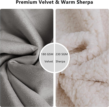 Waterproof Blanket for Dogs - Pet Throw as Furniture Protector | Cozy Sherpa & Smooth Velvet, Reversible and Machine Washable, for Couch and Bed, 60"X80", Dark Grey3