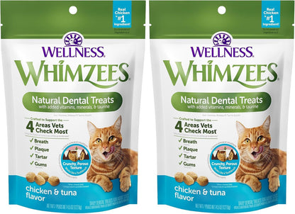Wellness WHIMZEES Cat Dental Treats, Freshens Breath, Chicken and Salmon Flavor, 4.5 Oz Bag11