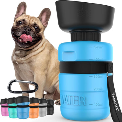 Lesotc Dog Water Bottle, Portable Water Dispenser with Travel Water Bowl, Leak Proof Pet Travel Squeeze Bottle, Puppy Essentials Dog Stuff Accessories for Outdoor Walking, Hiking, Camping18