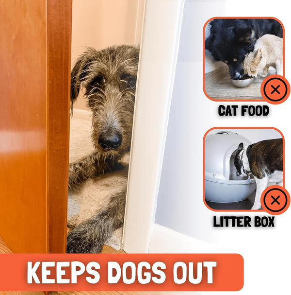 Door Buddy Door Prop for Cats - Easiest Cat Door Latch Holder to Keep Interior Door Open for Pets - Dog Proof Cat Feeding Station & Litter Box - Strong & Portable Door Stopper & Pet Gate Alternative3
