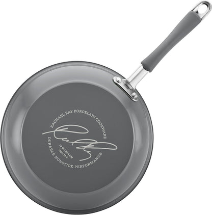 Cucina Nonstick Cookware, Sea Salt Gray Pots and Pans Set, 12-Piece9
