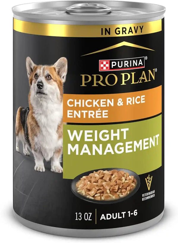 Purina Pro Plan Weight Management Wet Dog Food Turkey and Rice Entree in Gravy - (Pack of 12) 13 Oz. Cans12